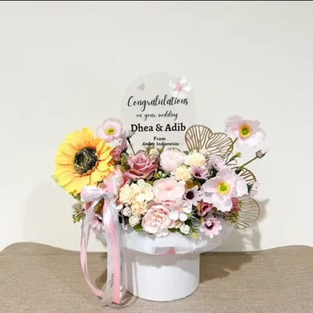 Bloom Box Akrilik Ucapan Wedding Boven Digoel